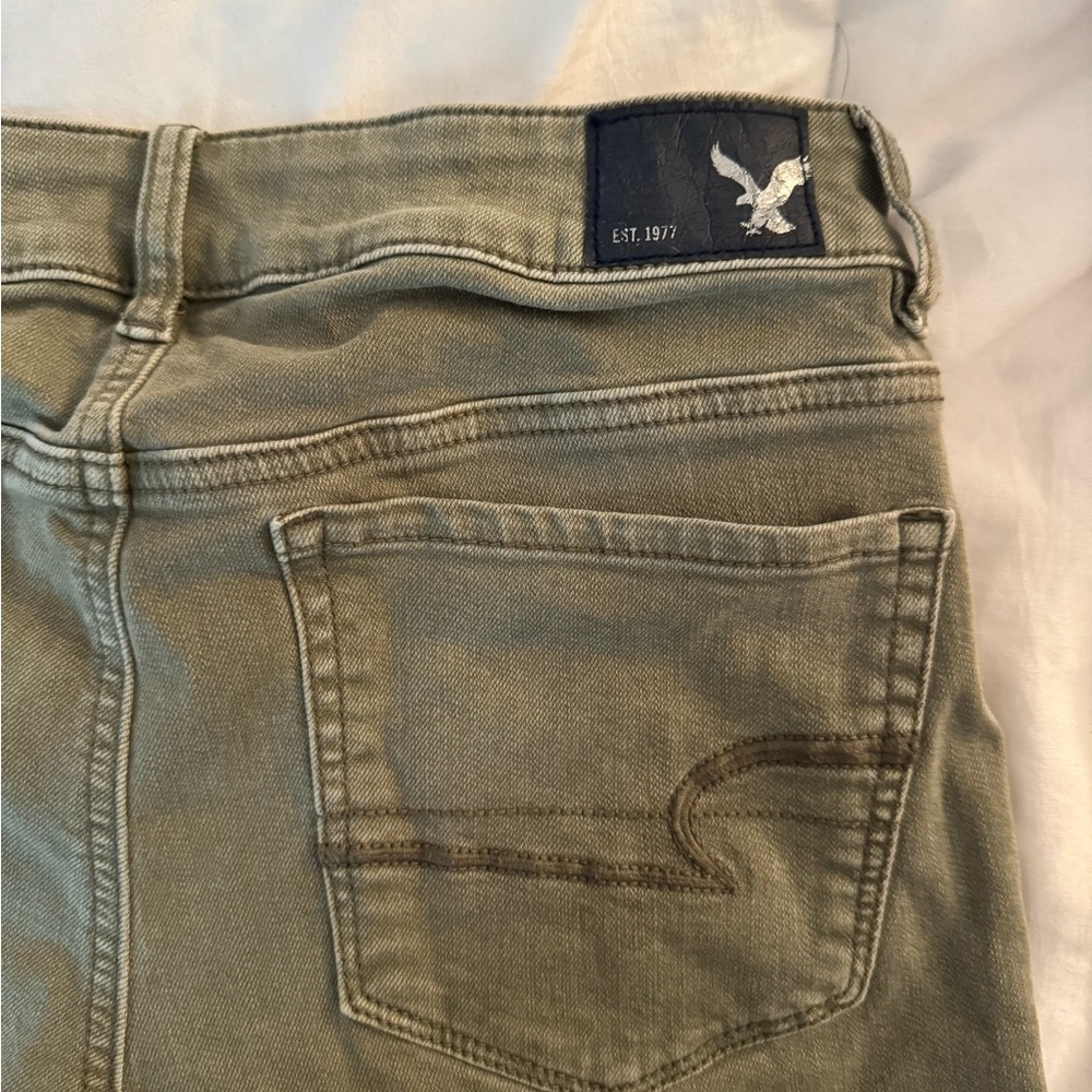 American Eagle Olive Green Jean shorts